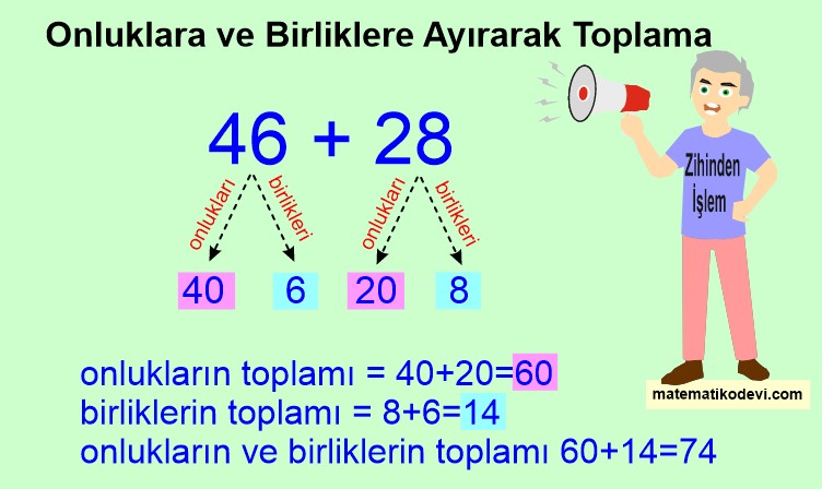 İki basamaklı doğal sayılarla zihinden toplama ve çıkarma işlemlerinde strateji belirler ve kullanır.