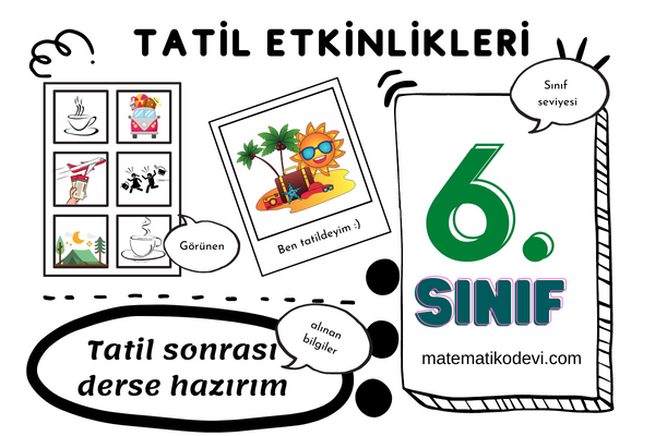 6. Sınıf Tatil Testleri 1 6. Sınıf Tatil Testleri