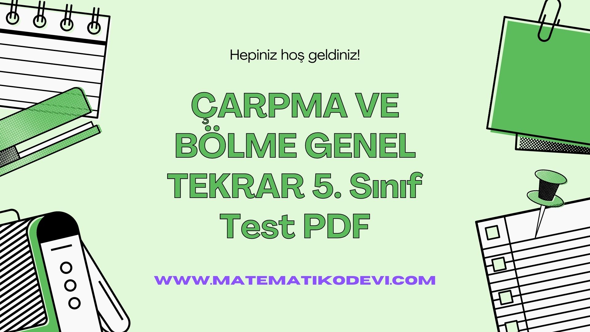 CARPMA VE BOLME GENEL TEKRAR 5. Sinif Test PDF