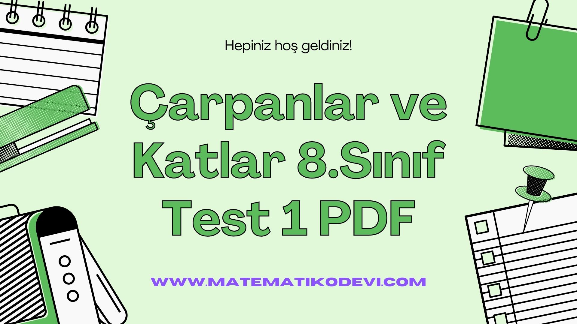 Çarpanlar ve Katlar 8.Sınıf Test 1 PDF