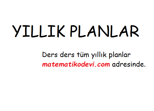 Yıllık Planlar