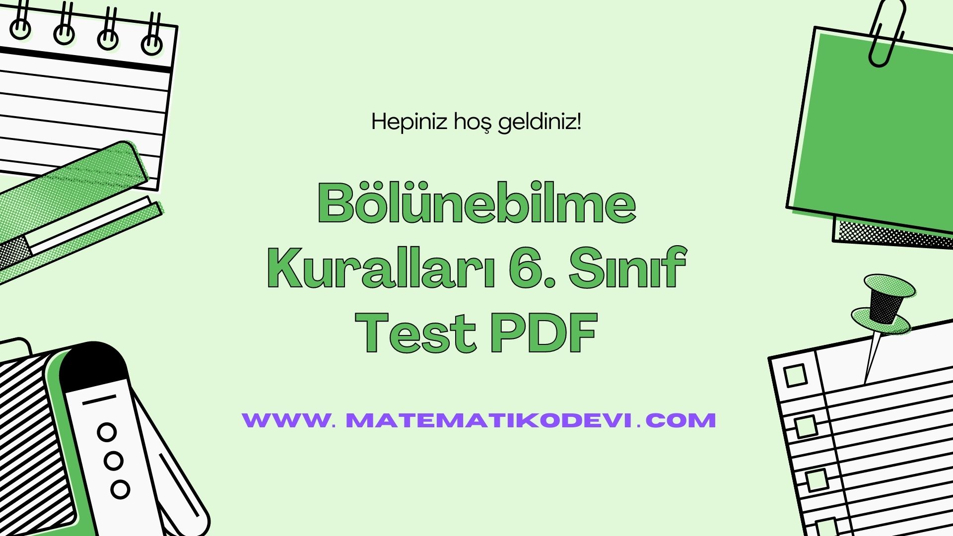 Bolunebilme Kurallari 6. Sinif Test PDF