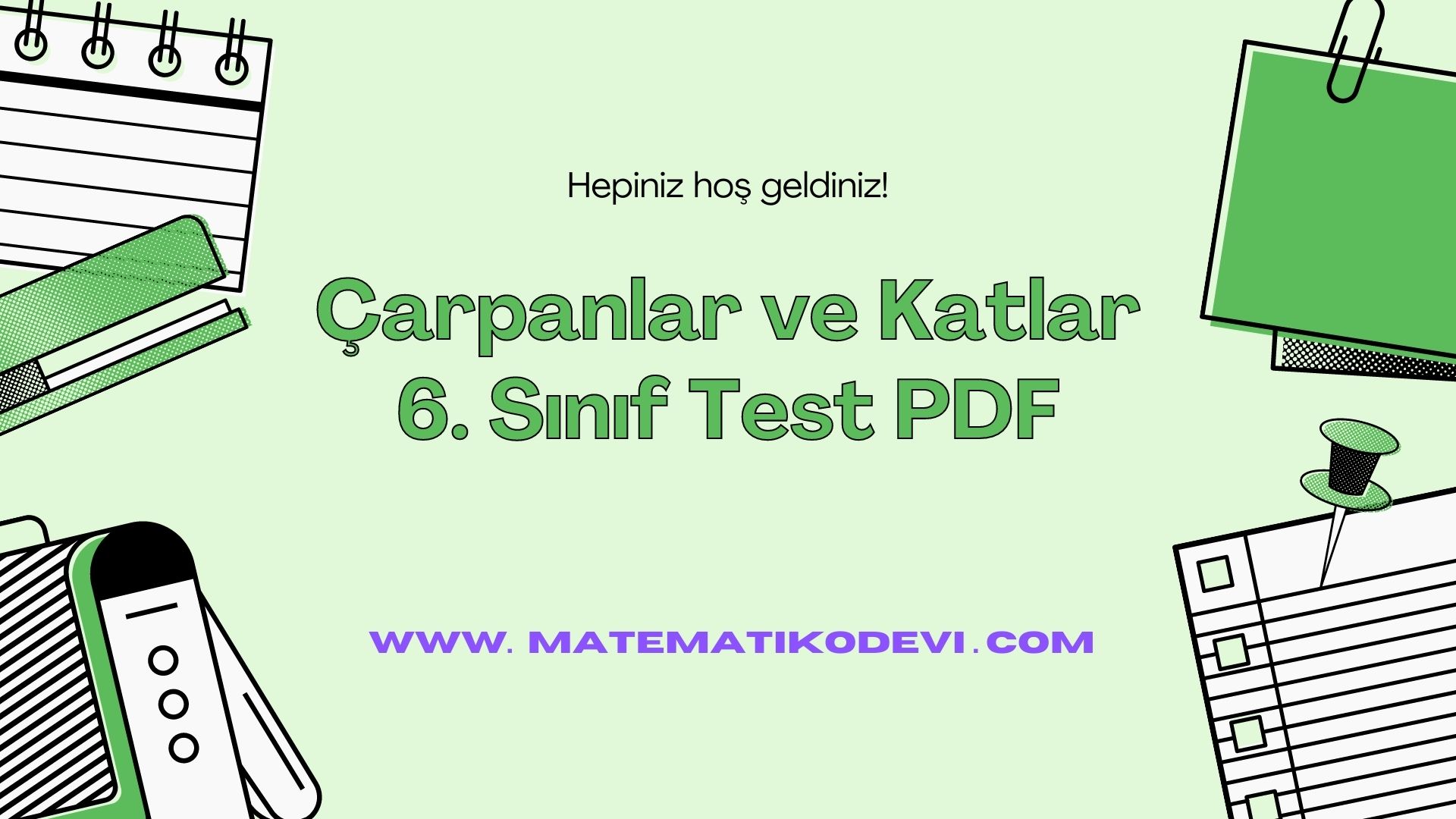 Carpanlar ve Katlar 6. Sinif Test PDF