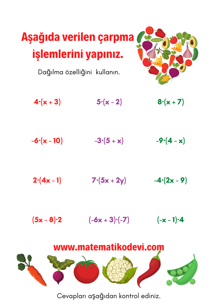 Bir dogal sayi ile bir cebirsel ifadeyi carpar.3