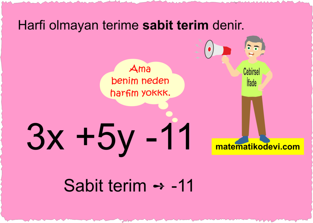 Cebirsel ifadelerle toplama ve cikarma islemleri yapar.3