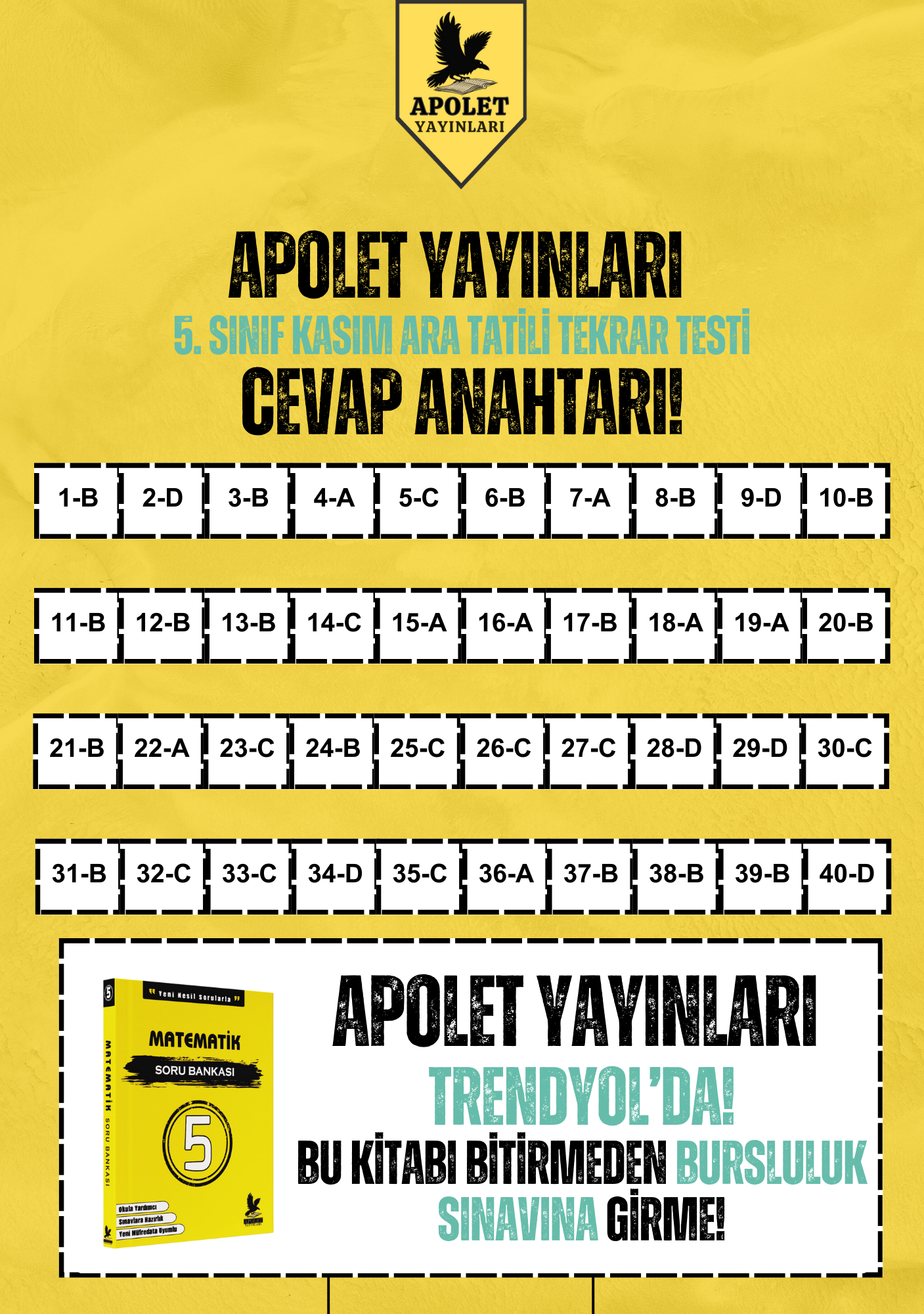 5. Sinif Cevap Anahtari