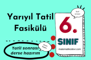 6. Sınıf Yarıyıl Tatil Ödevi